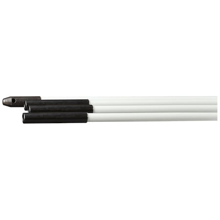 Dottie L.H. Dottie 1/4'' x 24' White Rod w/ Eye & Hook QS2524